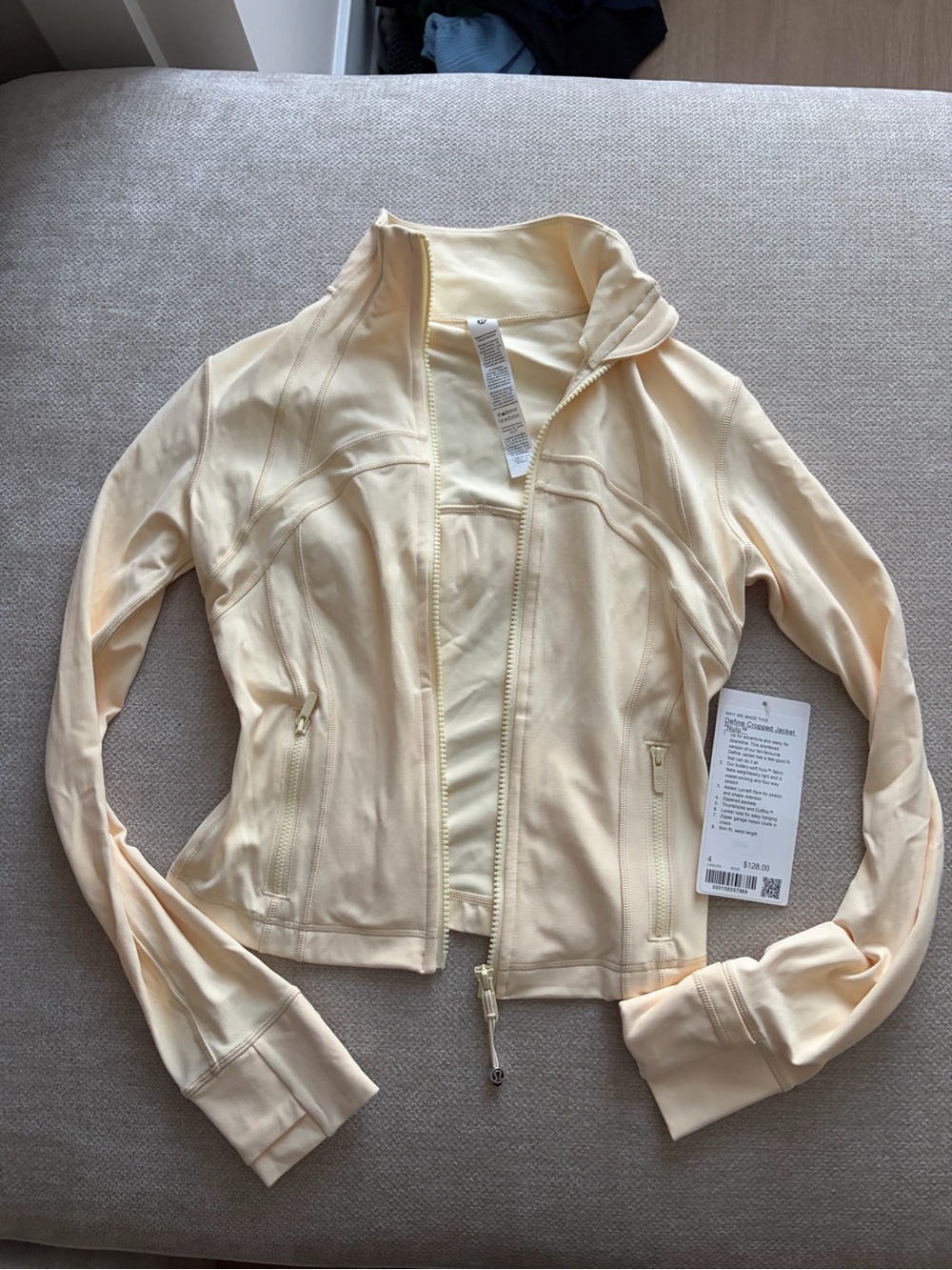 Lululemon Define Cropped Jacket Butter Cream NWT